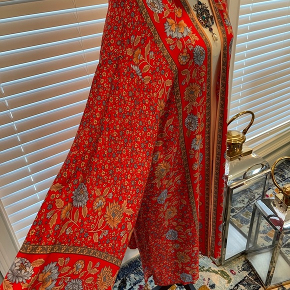 Red Multicolored Kimono Red Aztec Bohemian style kimono. Kimono only - Picture 7 of 15